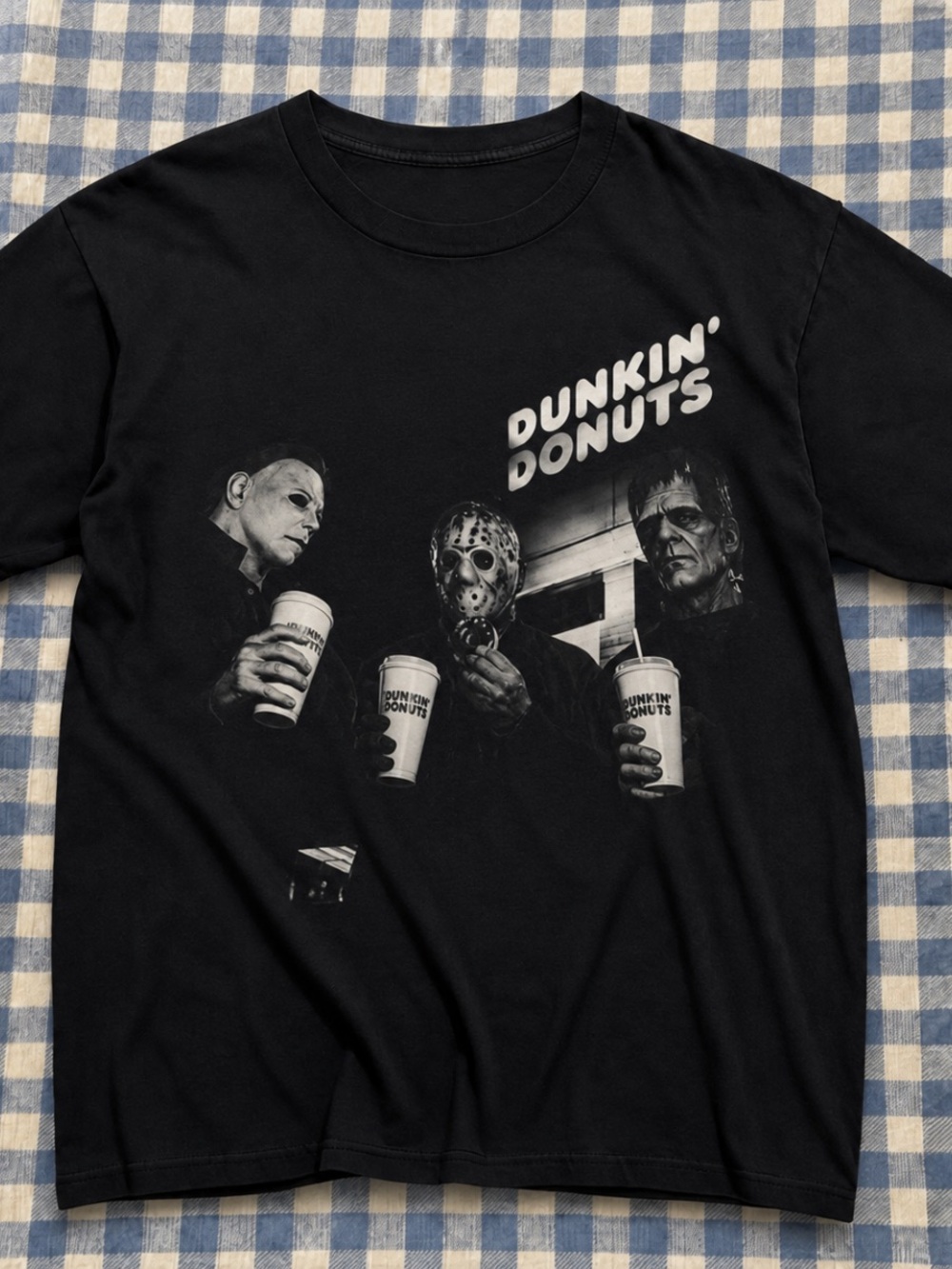 Black Halloween Drink Dunkin’ Donuts Graphic Tee - Men’s